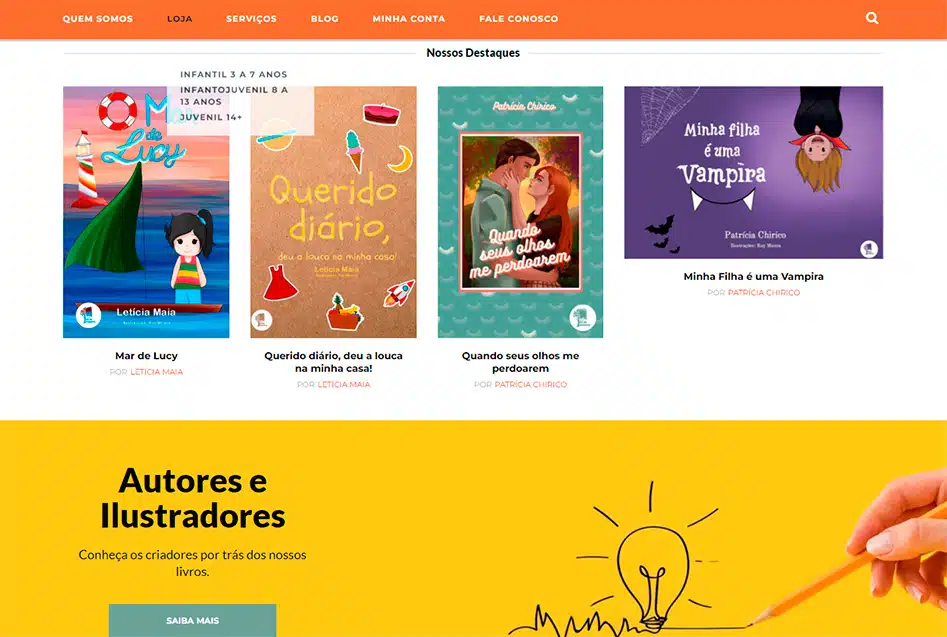 10 Website Editora Pé de Palavra desenvolvida pela Nexfera, destacando inovações digitais para transformar negócios