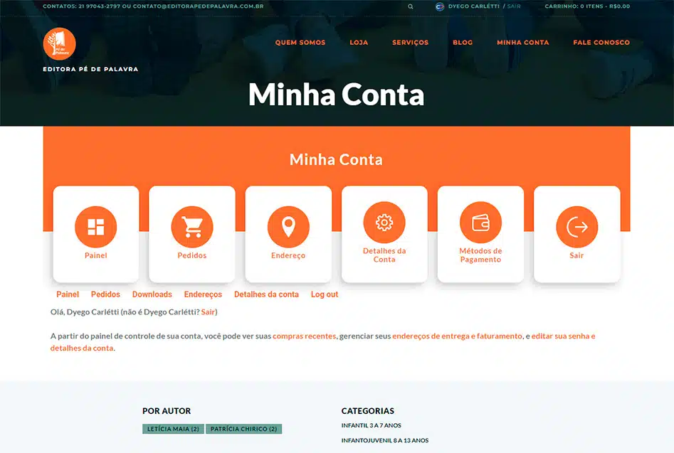 3 Website Editora Pé de Palavra desenvolvida pela Nexfera, destacando inovações digitais para transformar negócios