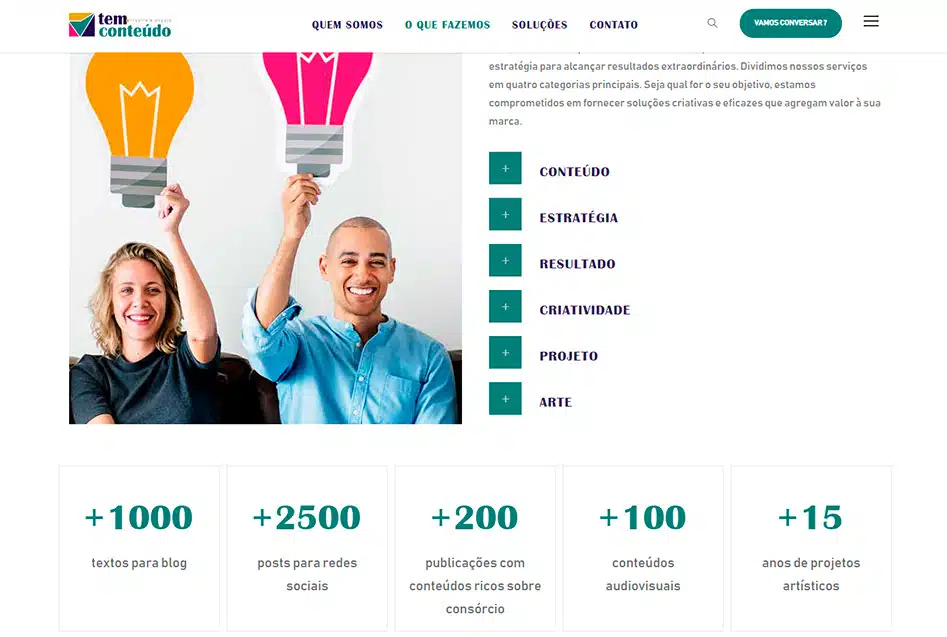3 Website Tem Conteúdo desenvolvida pela Nexfera, destacando inovações digitais para transformar negócios