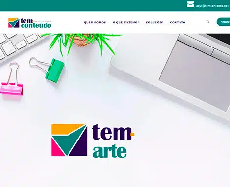 Website Tem Conteúdo desenvolvida pela Nexfera, destacando inovações digitais para transformar negócios