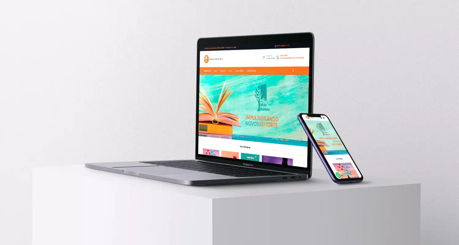 note Website Editora Pé de Palavra desenvolvida pela Nexfera, destacando inovações digitais para transformar negócios