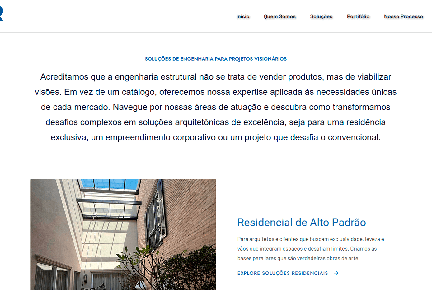 Website Hbfer Estruturas Metálicas desenvolvido pela Nexfera, destacando inovações digitais para transformar negócios