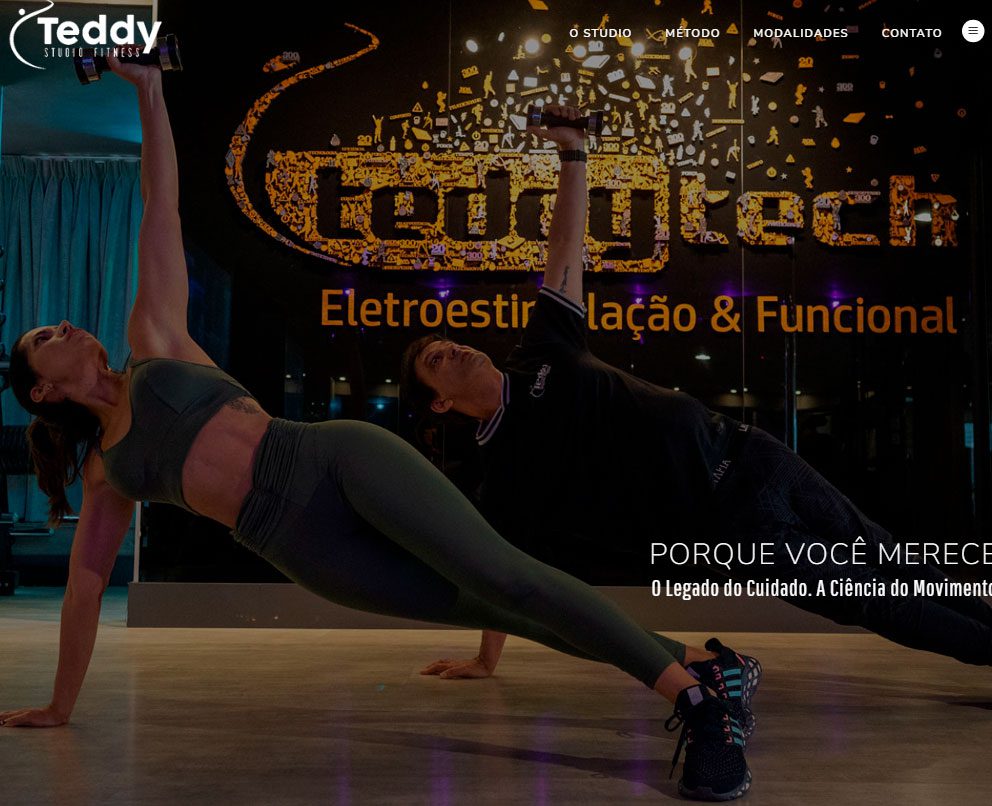 TeddyStudio Fitness desenvolvido pela Nexfera, destacando inovações digitais para transformar negócios