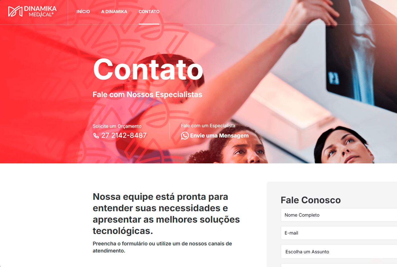 Dinamika Medical desenvolvido pela Nexfera, destacando inovações digitais para transformar negócios