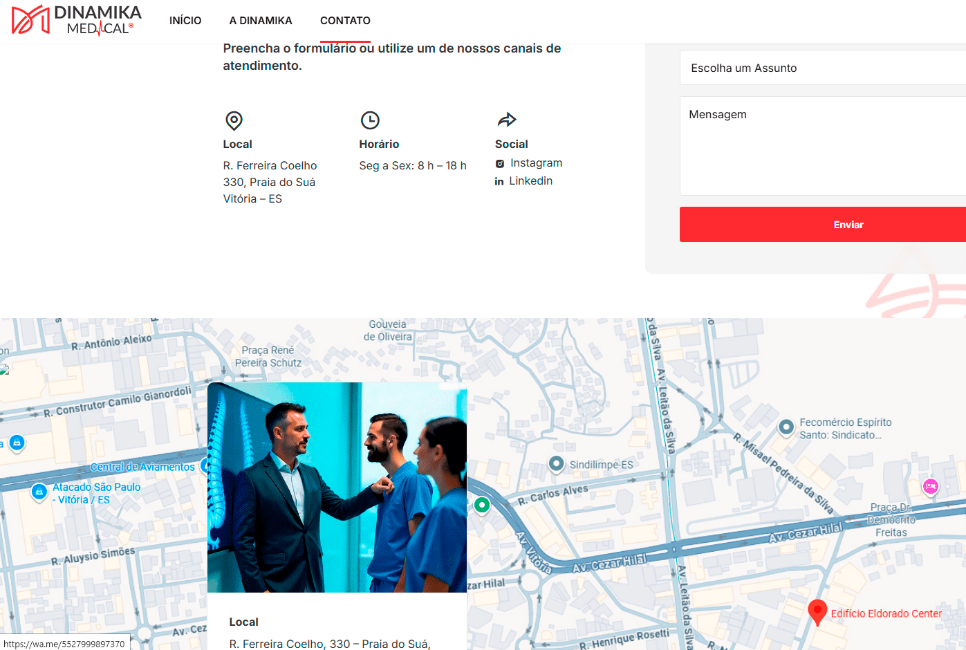 Dinamika Medical desenvolvido pela Nexfera, destacando inovações digitais para transformar negócios
