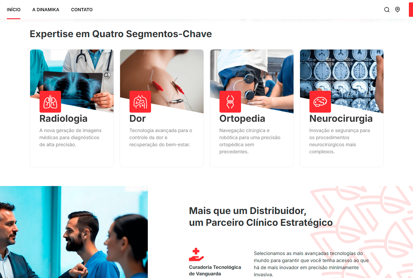 Dinamika Medical desenvolvido pela Nexfera, destacando inovações digitais para transformar negócios