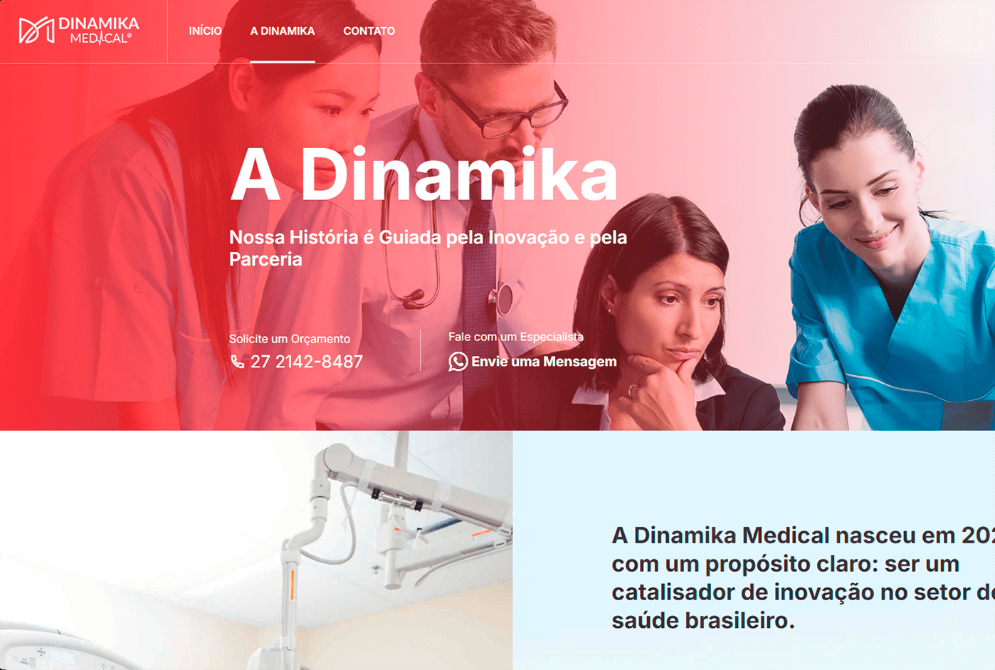 Dinamika Medical desenvolvido pela Nexfera, destacando inovações digitais para transformar negócios