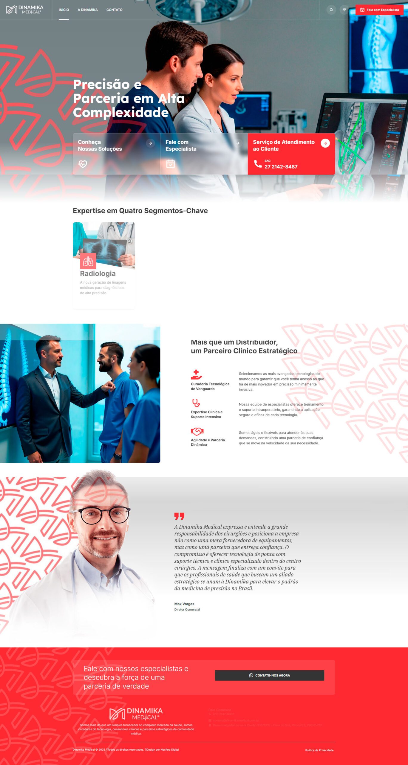 Dinamika Medical desenvolvido pela Nexfera, destacando inovações digitais para transformar negócios