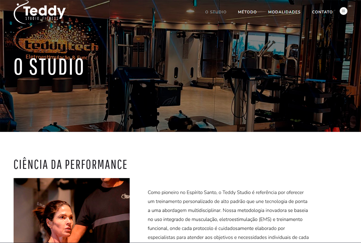 TeddyStudio Fitness desenvolvido pela Nexfera, destacando inovações digitais para transformar negócios