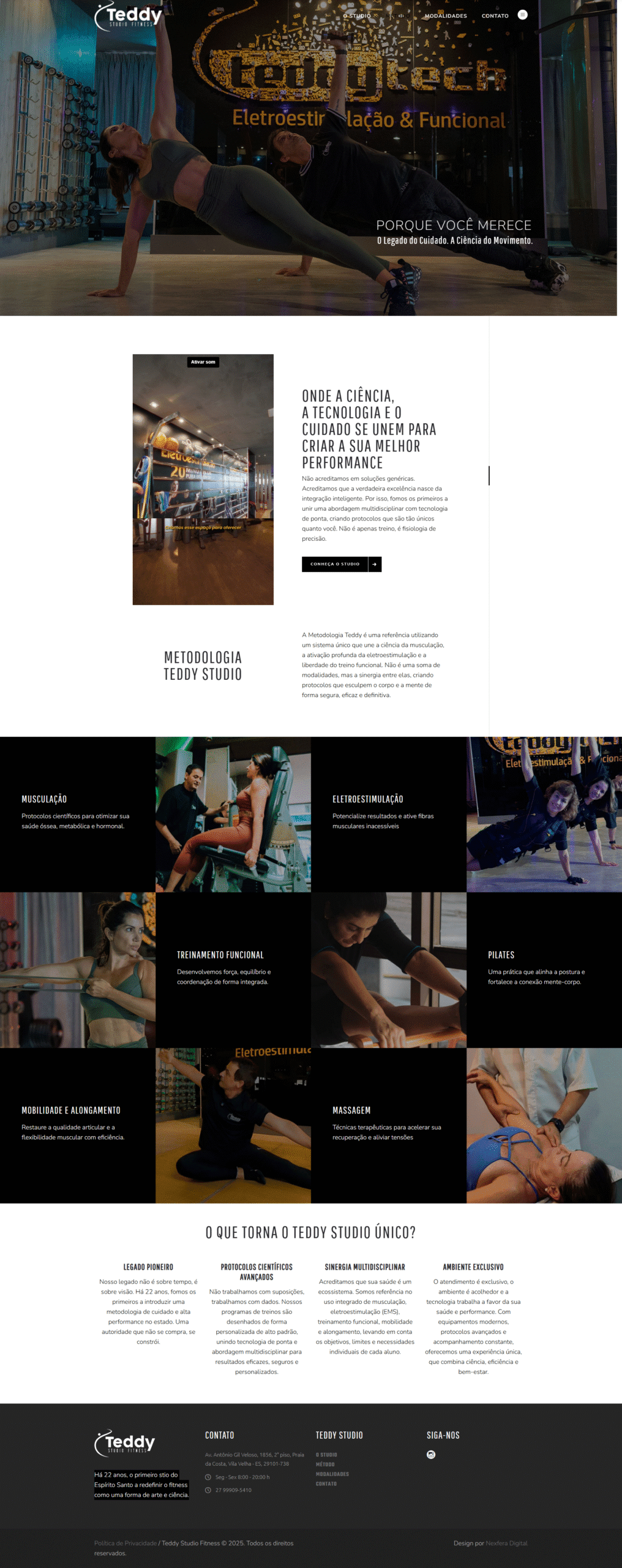 TeddyStudio Fitness desenvolvido pela Nexfera, destacando inovações digitais para transformar negócios